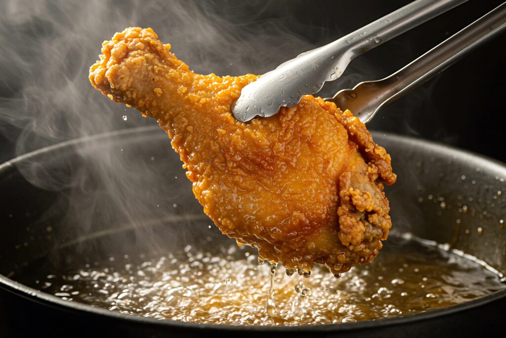 best oil for frying chicken crispy in skillet