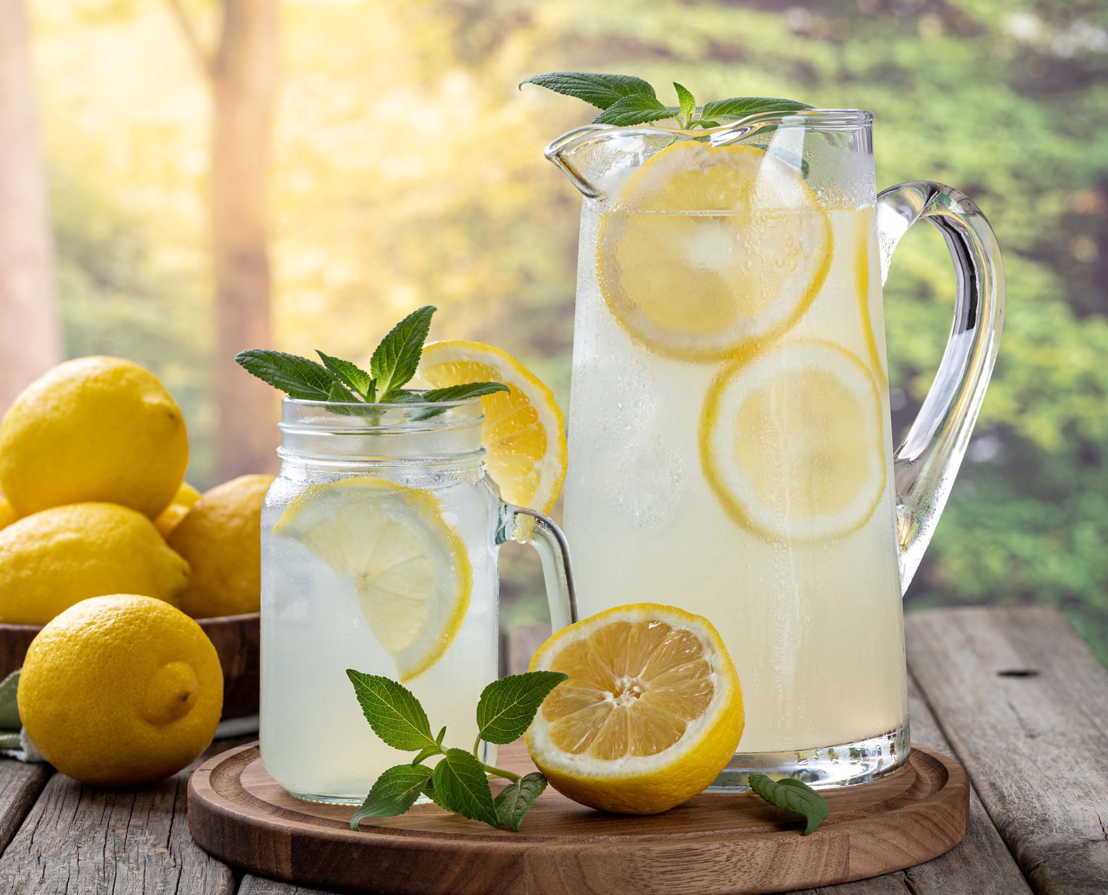homemade lemonade recipe in glass